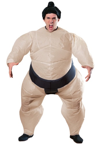 Mens Inflatable Sumo Costume -image