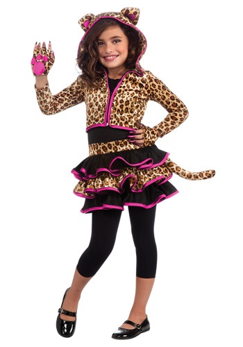 unknown Girls Leopard Hoodie Costume