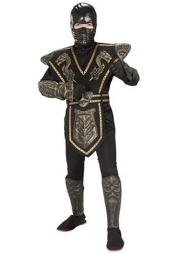 Child Gold Dragon Warrior Ninja Costume By: Rubies Costume Co. Inc for the 2022 Costume season.