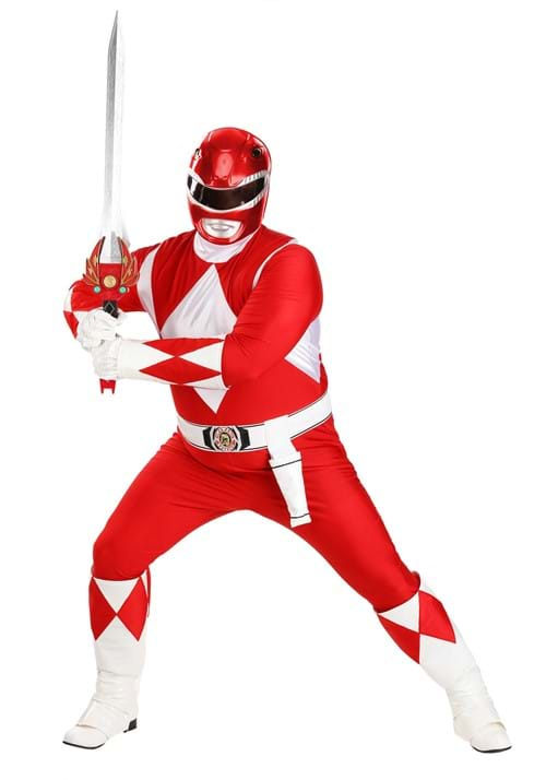 Men S Plus Size Authentic Power Rangers Red Ranger Costume Power