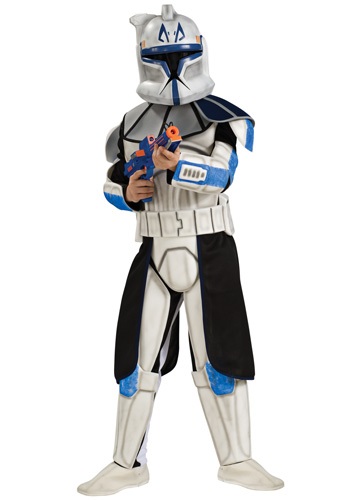 Child Deluxe Blue Clone Trooper Rex Costume image