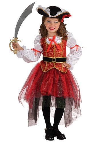 Girls Princess Sea Pirate Costume -image
