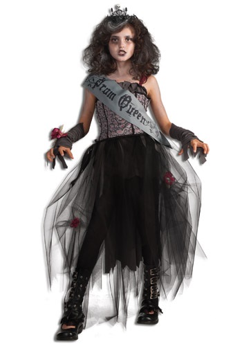 Girls Goth Prom Queen Costume -image
