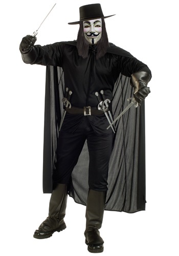Adult V for Vendetta Costume -image