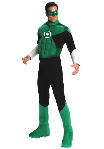 Adult Deluxe Green Lantern Costume -image