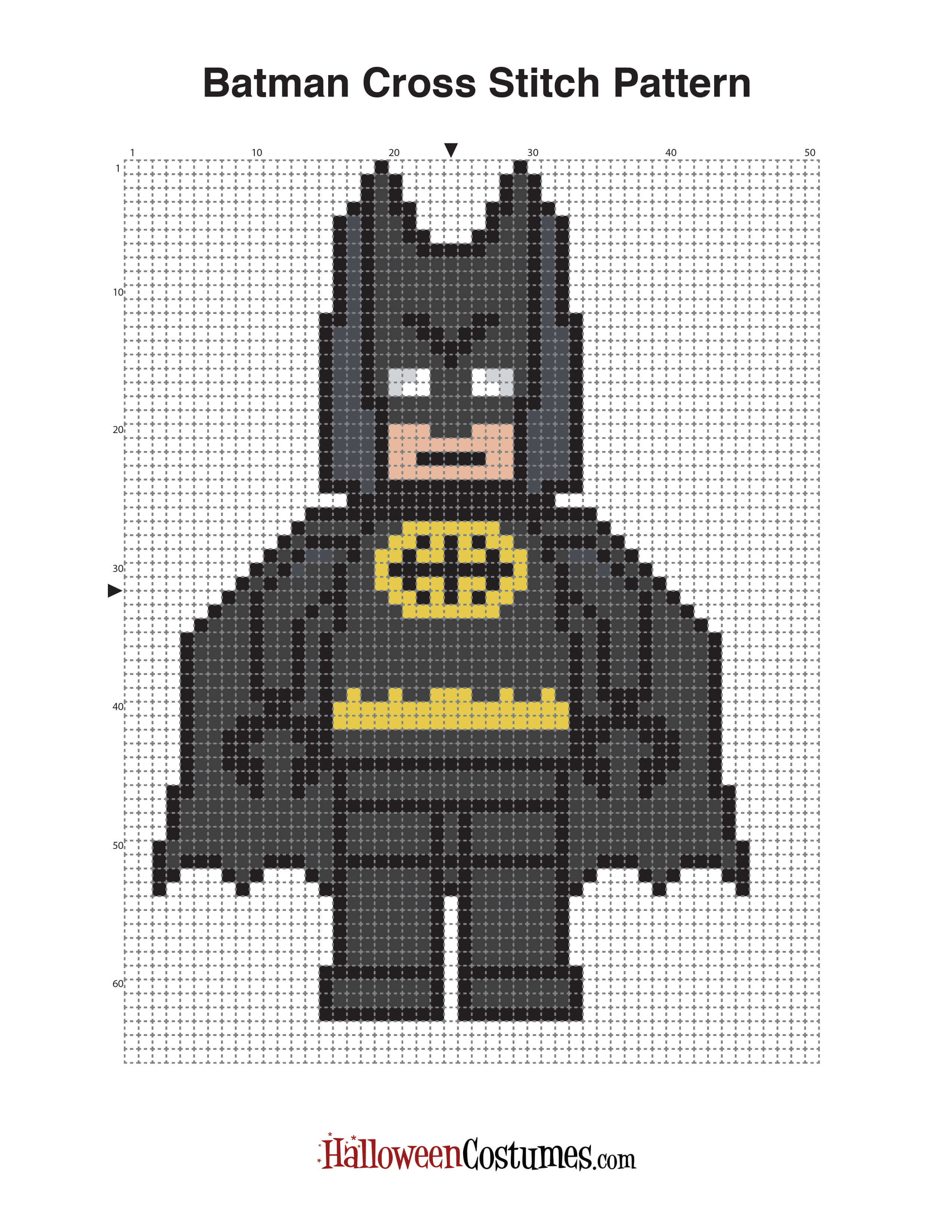 Batman Cross Stitch Pattern