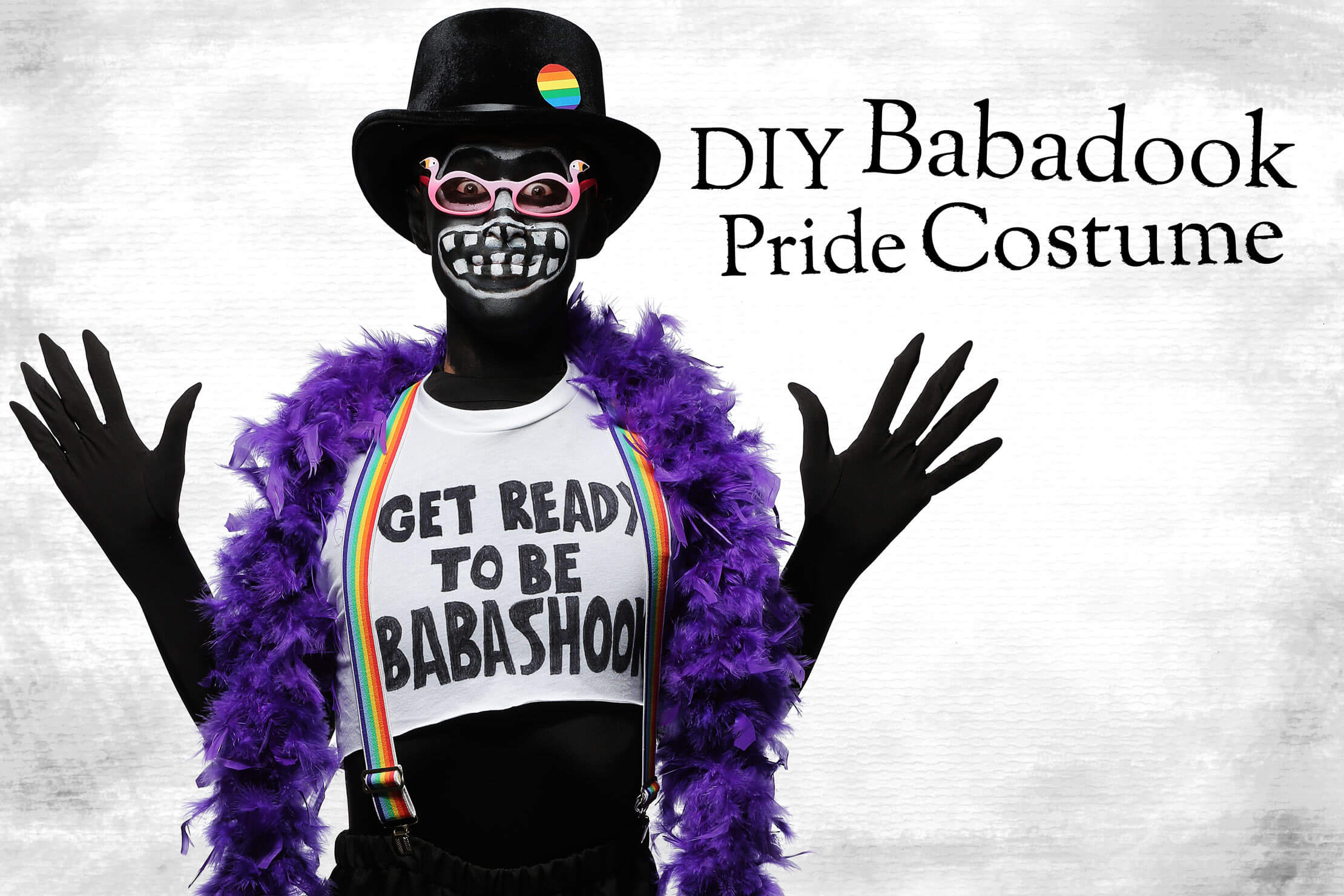 DIY Babadook Pride Costume and Makeup Tutorial HalloweenCostumes