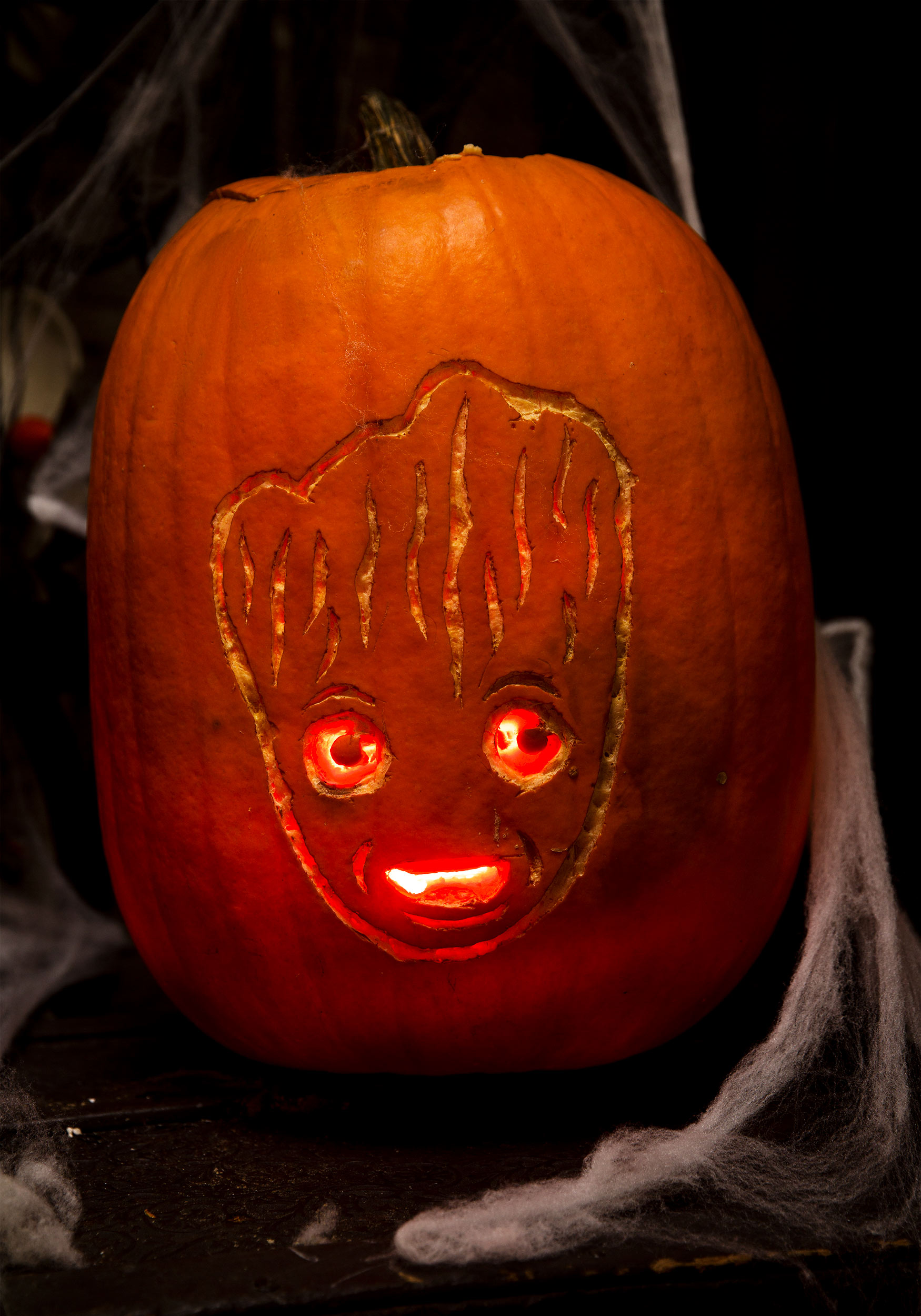 Baby Groot Pumpkin Carving