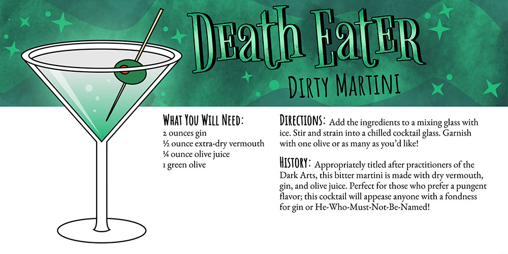 Harry Potter Cocktails: Death Eater Dirty Martini Recipe