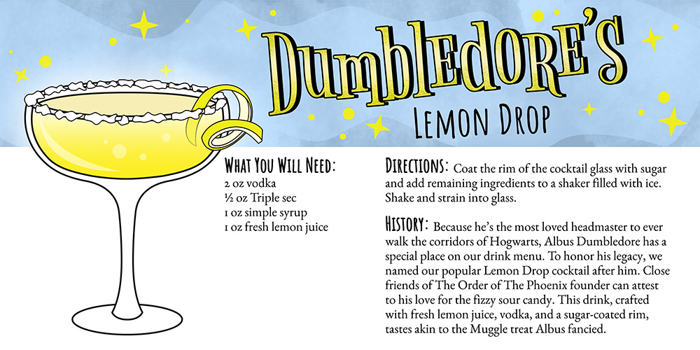 Harry Potter Cocktails: Dumbledore's Lemon Drop Recipe