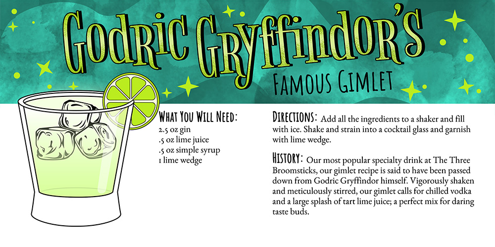 Harry Potter Cocktails: Godric Gryffindor's Famous Gimlet Recipe
