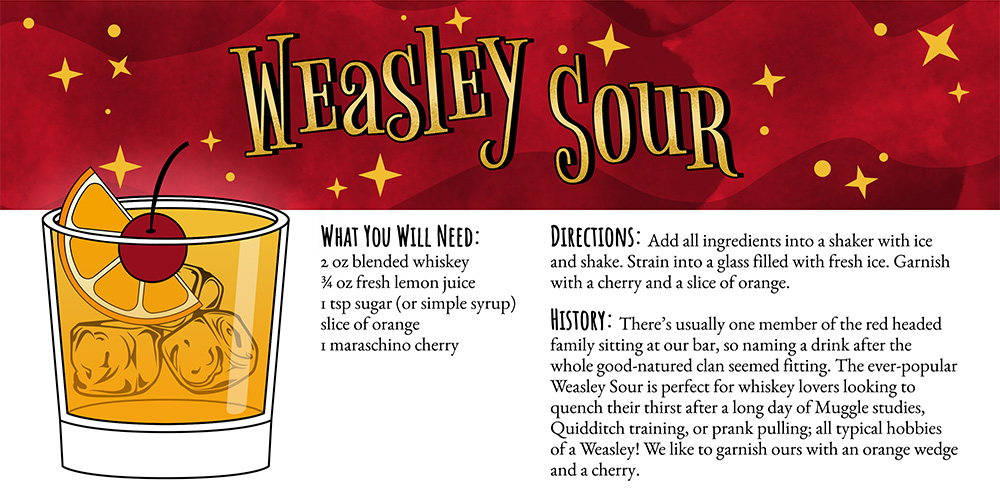 Harry Potter Cocktails: Weasley Sour Recipe