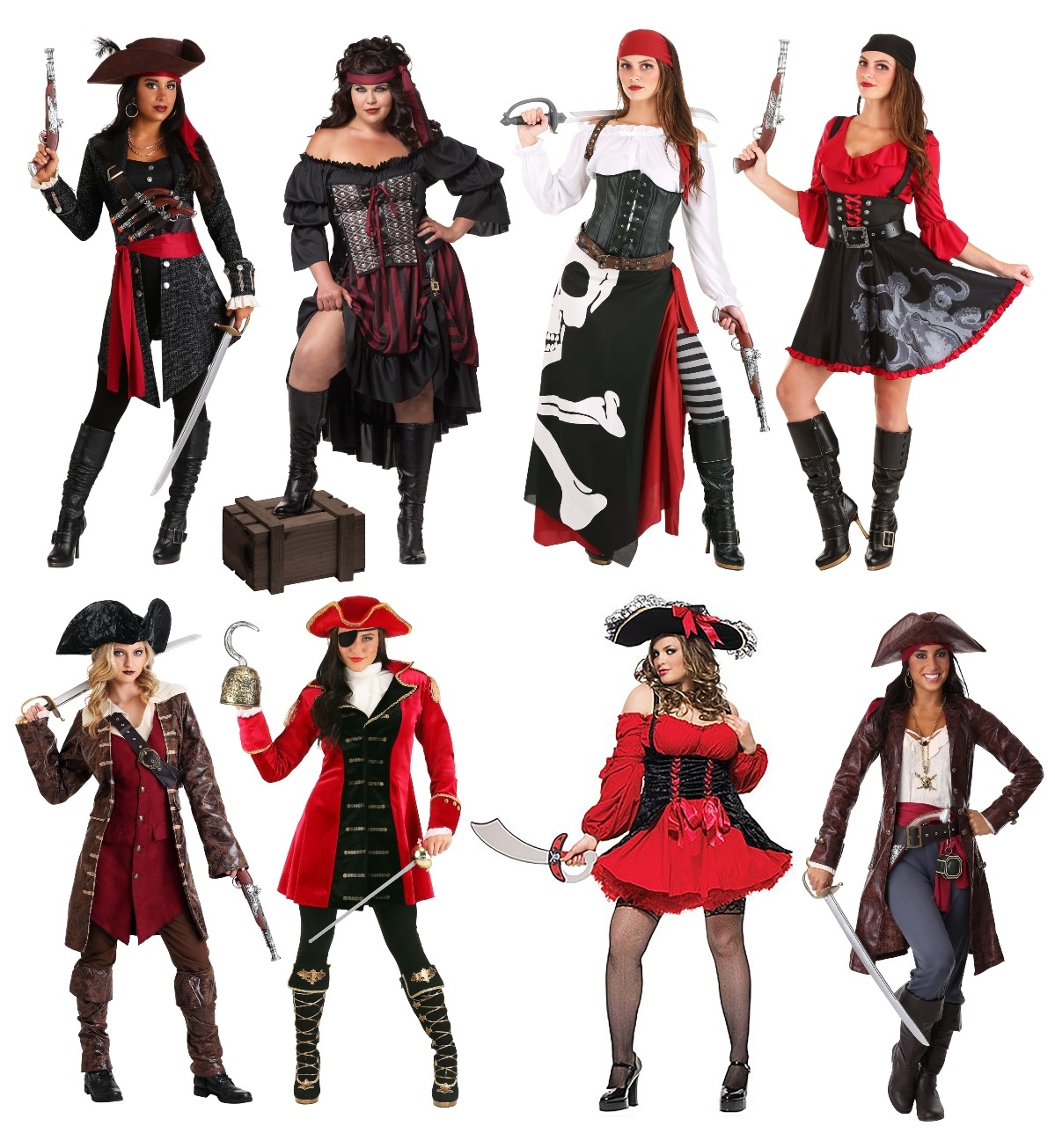 Womens pirate costumes