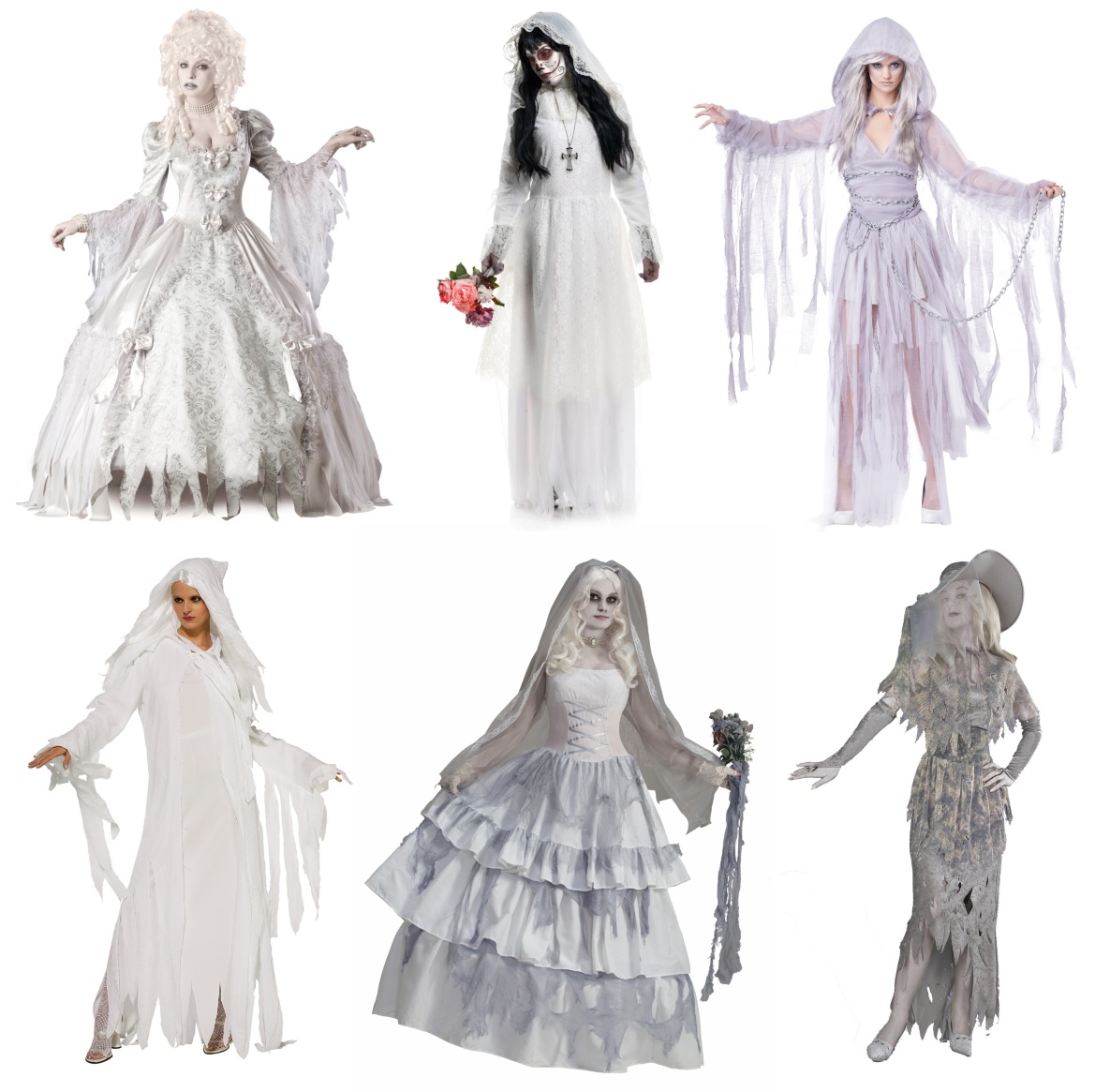 Ghastly Ghost Costumes for Women