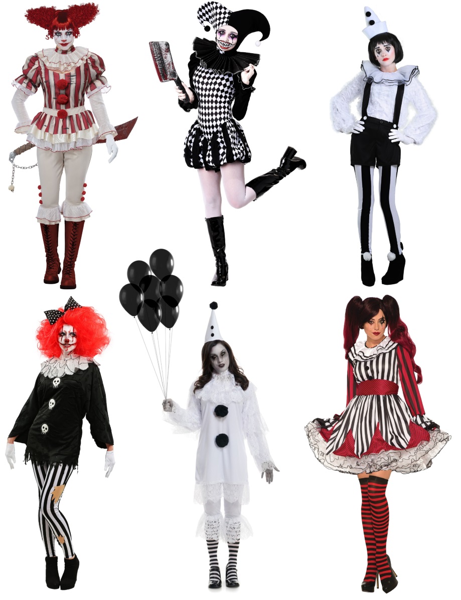 Creepy Clown Costumes for Women