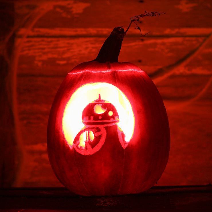 Star Wars BB-8 Pumpkin Carving Stencil