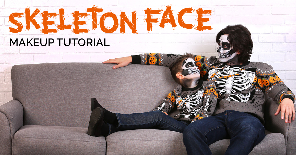 Skeleton Face Makeup Tutorial - Halloweencostumes.Com Blog