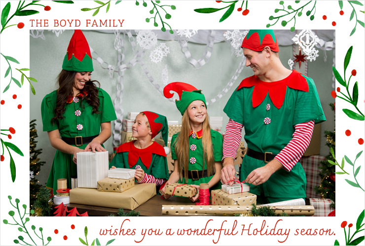 Christmas Elf Family Christmas Card Idea