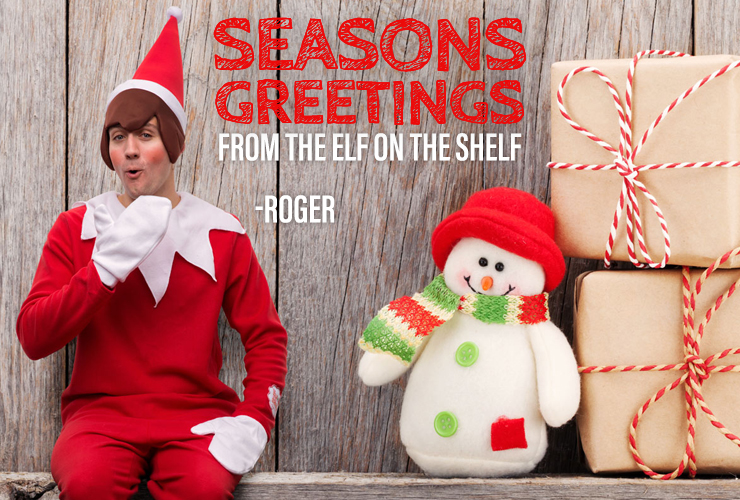 Elf on The Shelf Christmas Card Idea