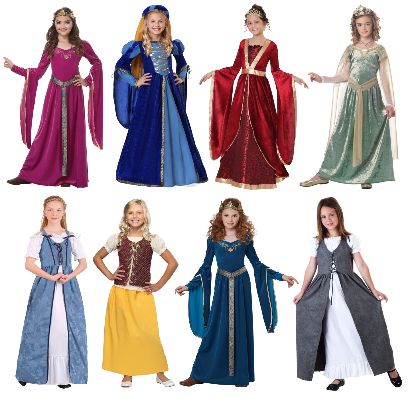 Women's Renaissance Costume Halloween Medieval Princess Chemise Dress Role  Play