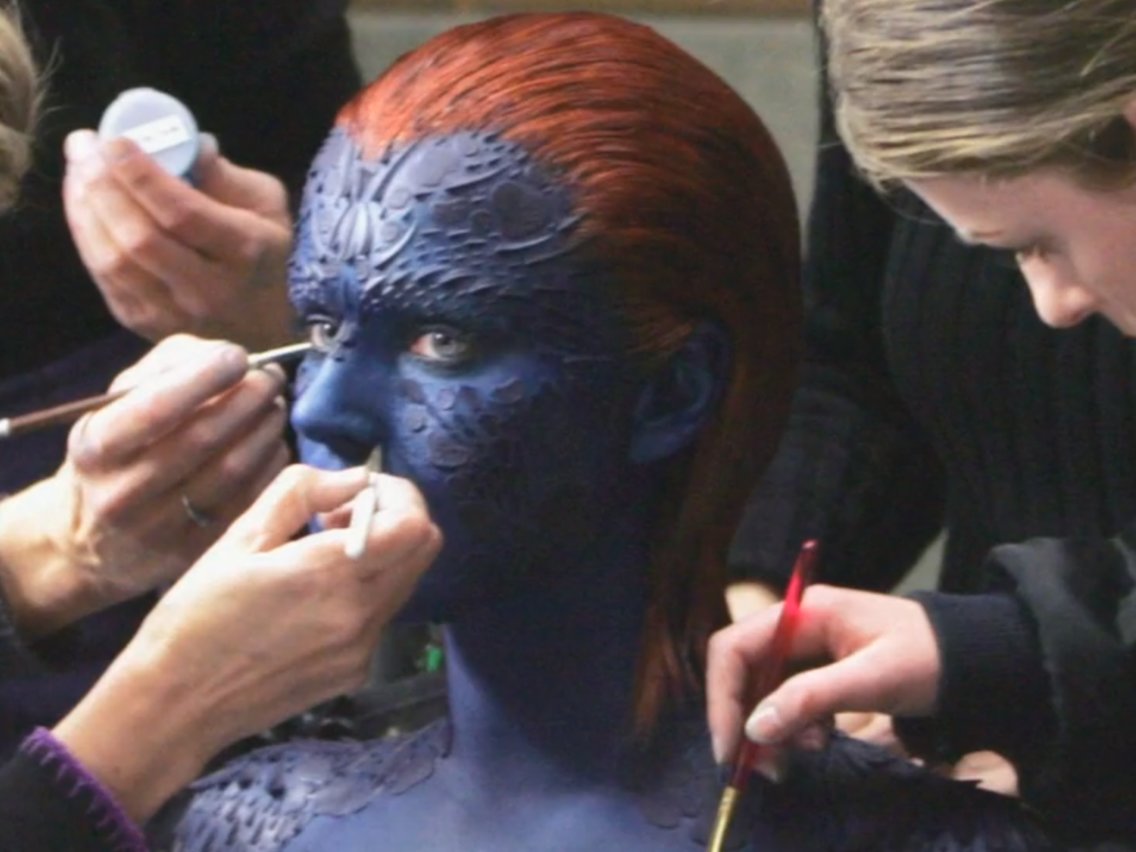 8. 8-9 Hours - Rebecca Romjin/Jennifer Lawrence as Mystique