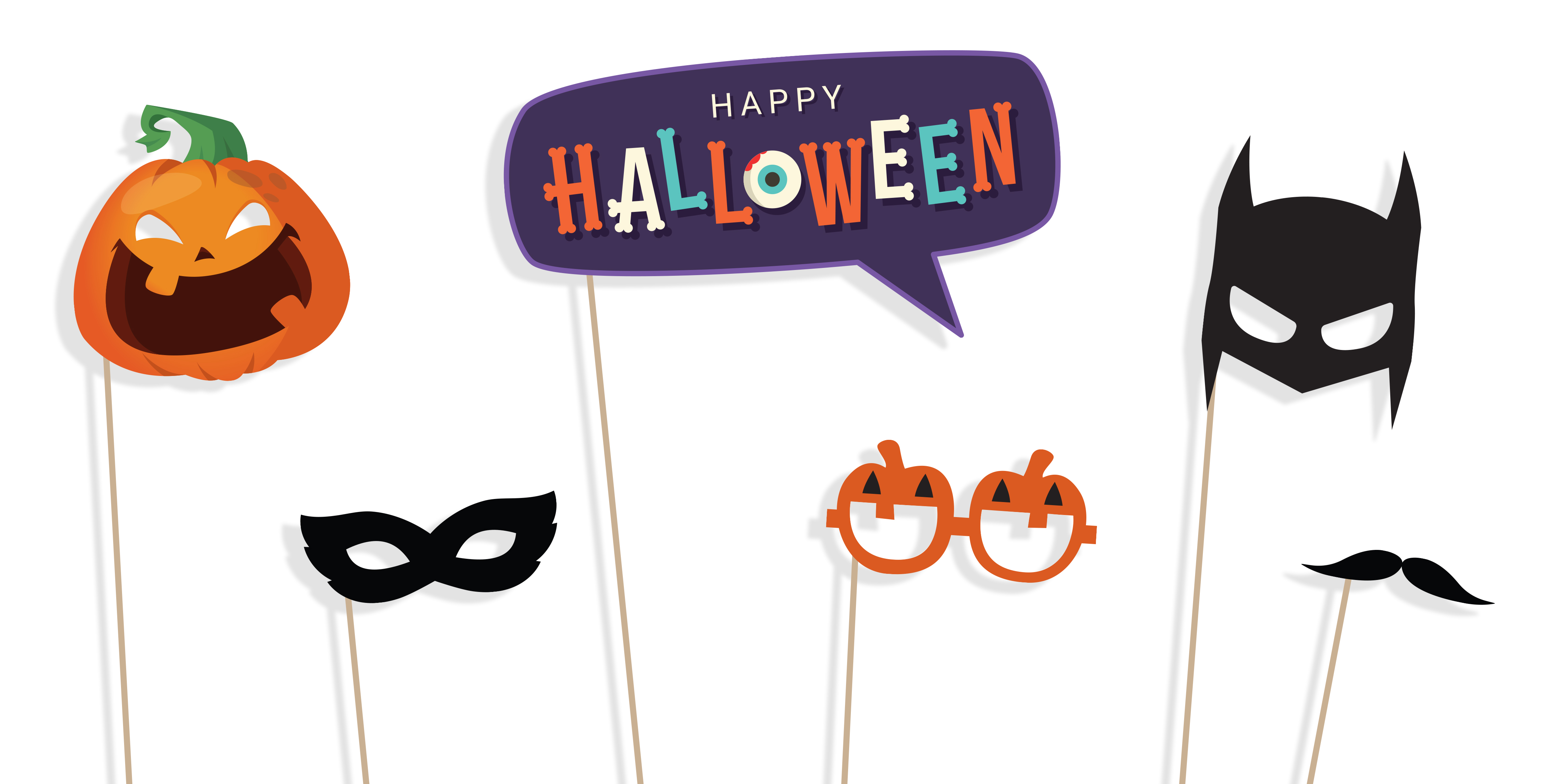 Halloween photo booth props hot sale printable