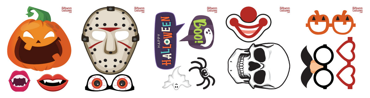 Halloween photo deals booth props printable