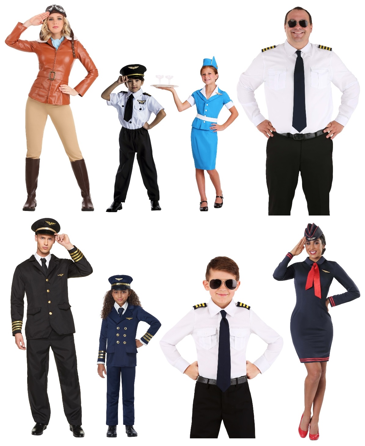 Pilot and Flight Attendant Costumes