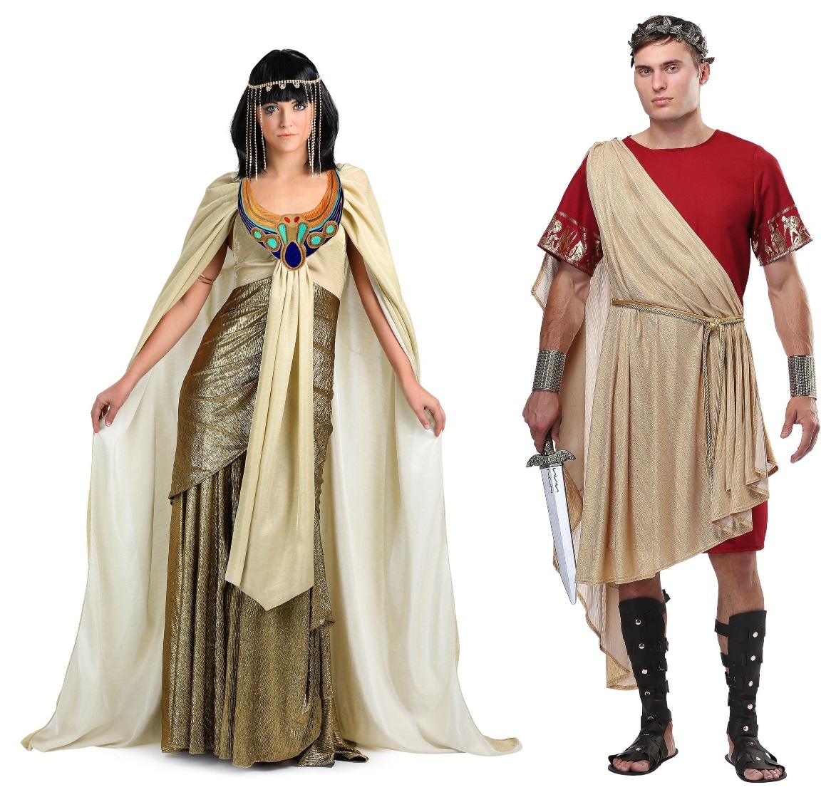 Caesar en Cleopatra paren Halloween Kostuums