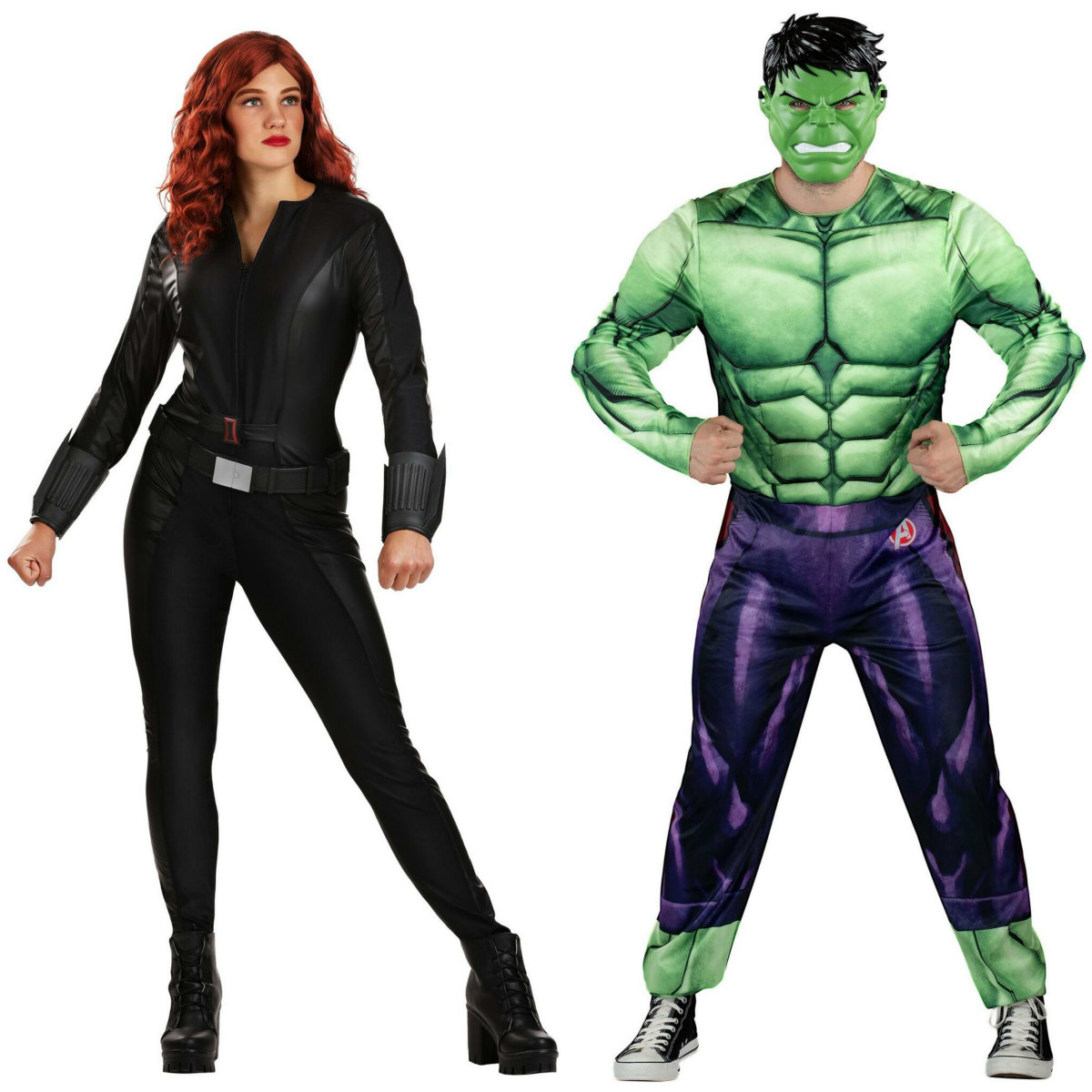 Black Widow and Hulk Couples Costumes