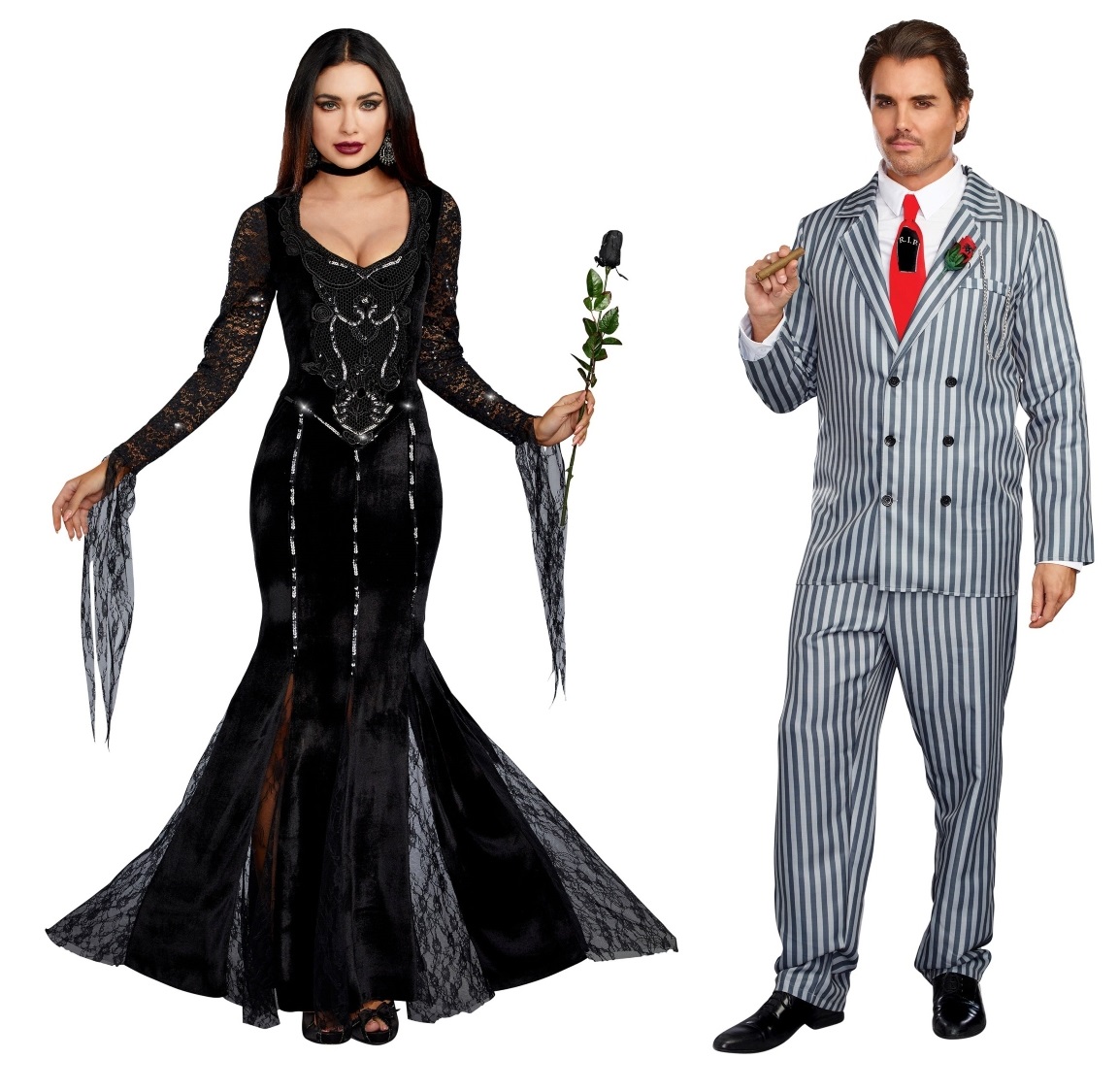  Morticia și Gomez Addams cupluri costume