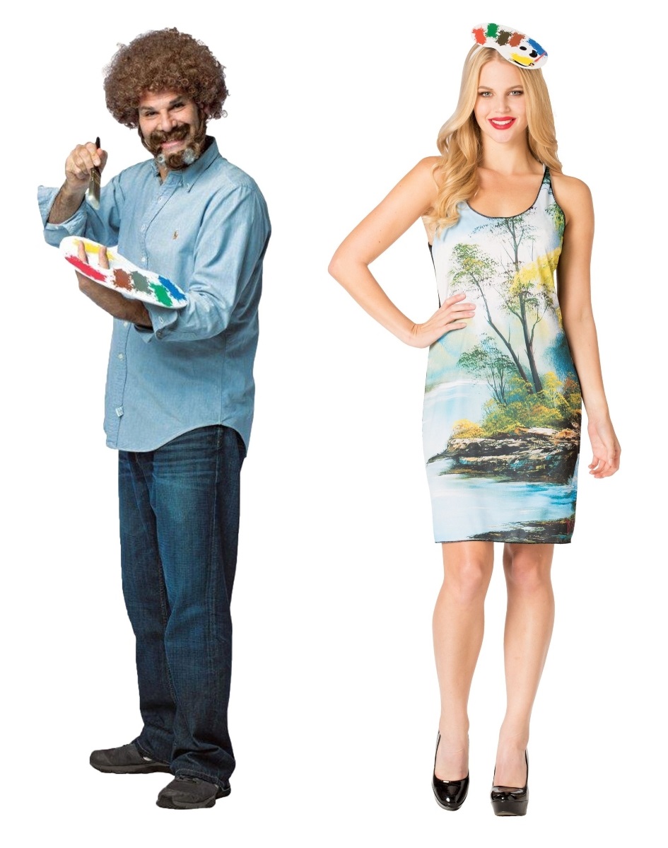 Painting and Bob Ross Couples Costumes