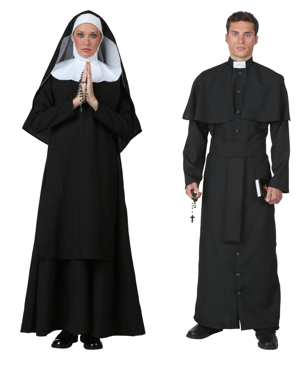 Nun and Priest Couples Costumes