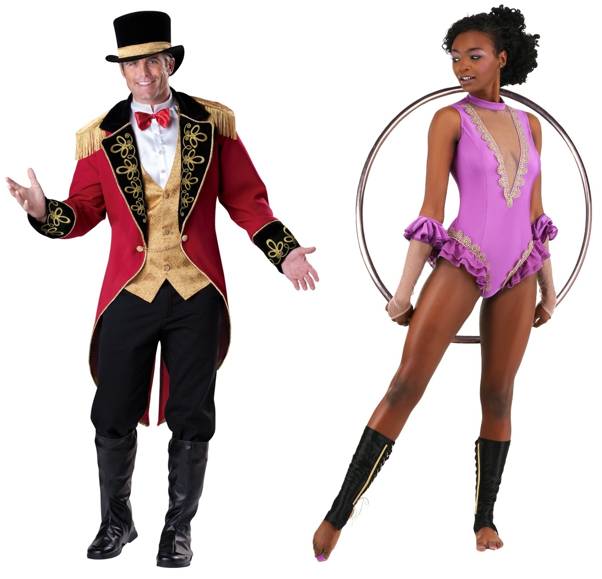Ringmaster and Trapeze Artist Couples Costumes