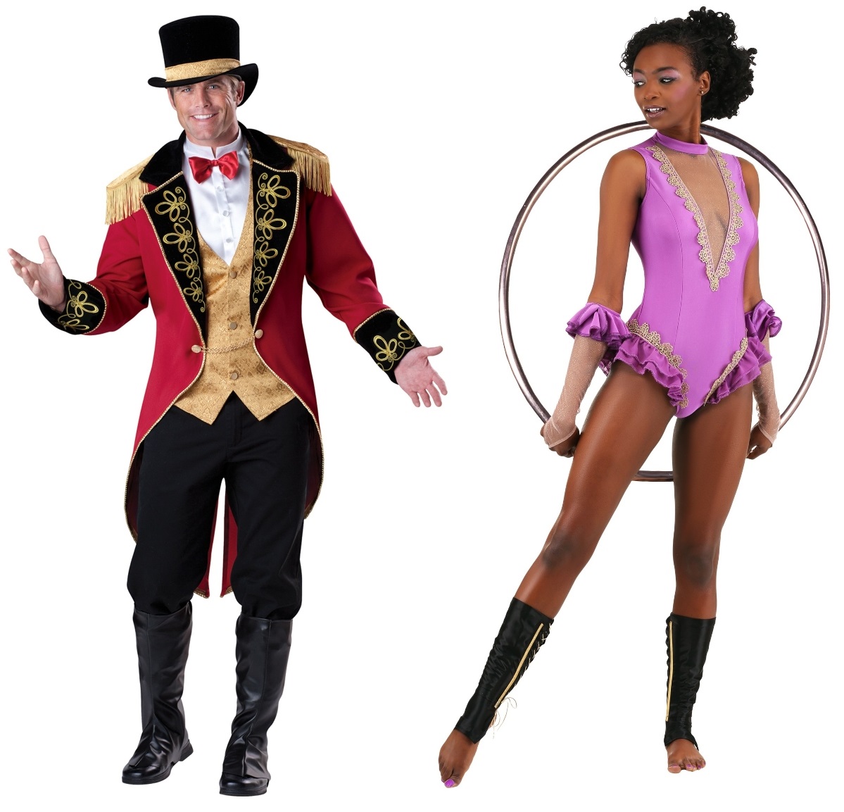  Ringmaster och Trapeze Artist par kostymer