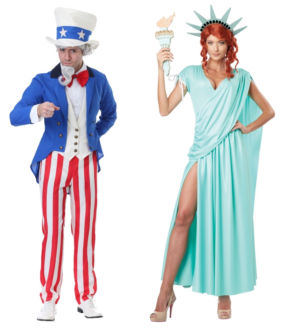 Statue of Liberty and Uncle Sam Couples Costumes