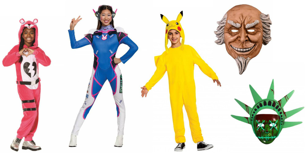 Movie and Video Game Halloween Costumes: Fortnite, Overwatch, Pokémon, and The Purge