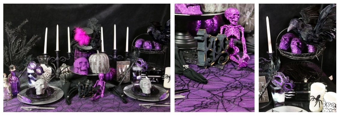 Purple Glitter Halloween Decorations
