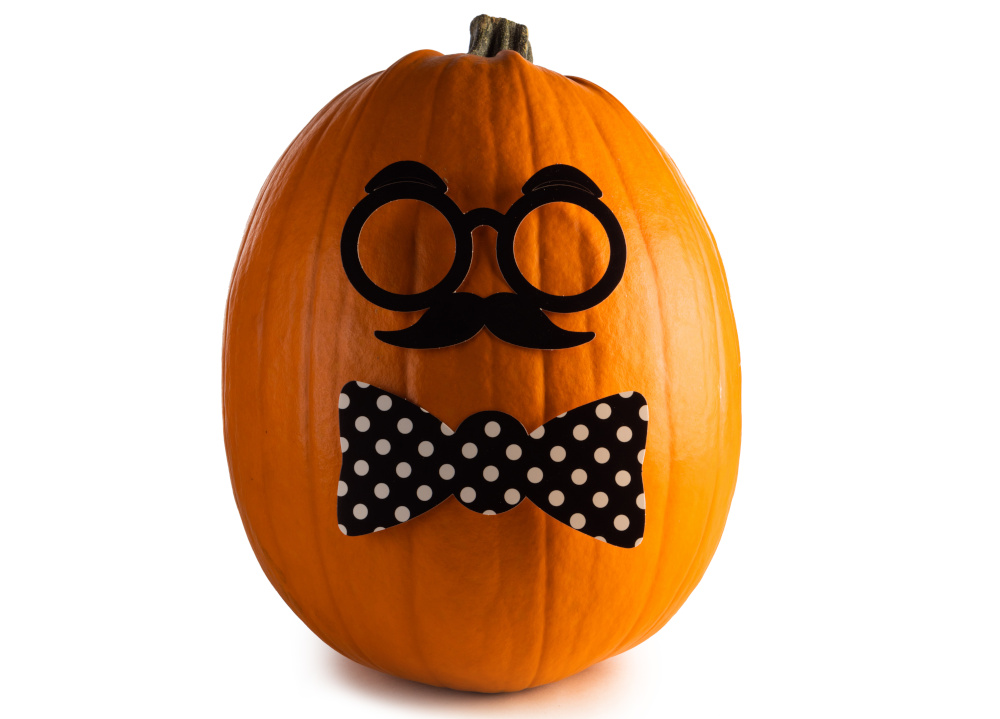 Mustache Pumpkin Decoration