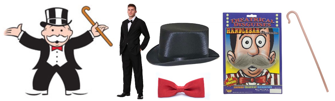 Black Suit Mr. Monopoly Costume