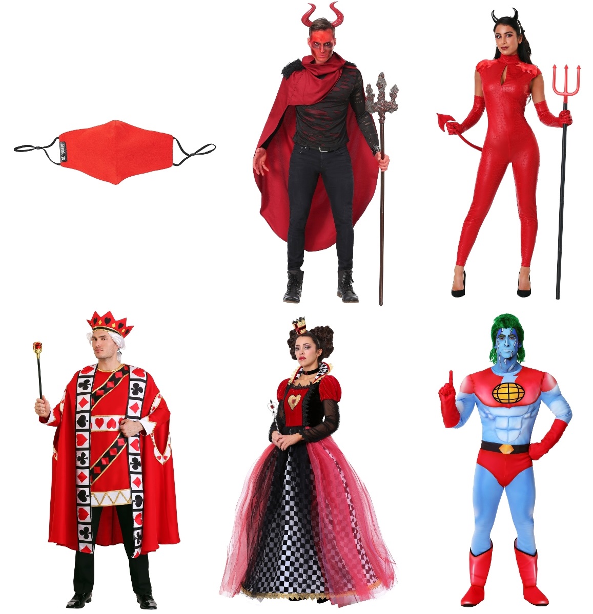 Red Masks and Costumes