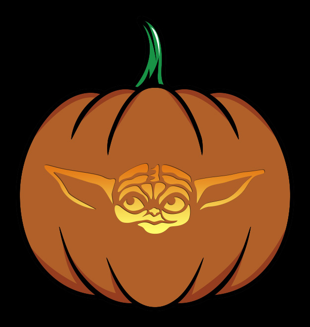 baby yoda pumpkin coloring pages