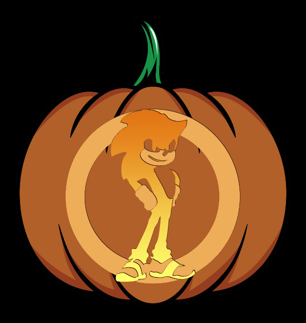 Sonic Pumpkin Design