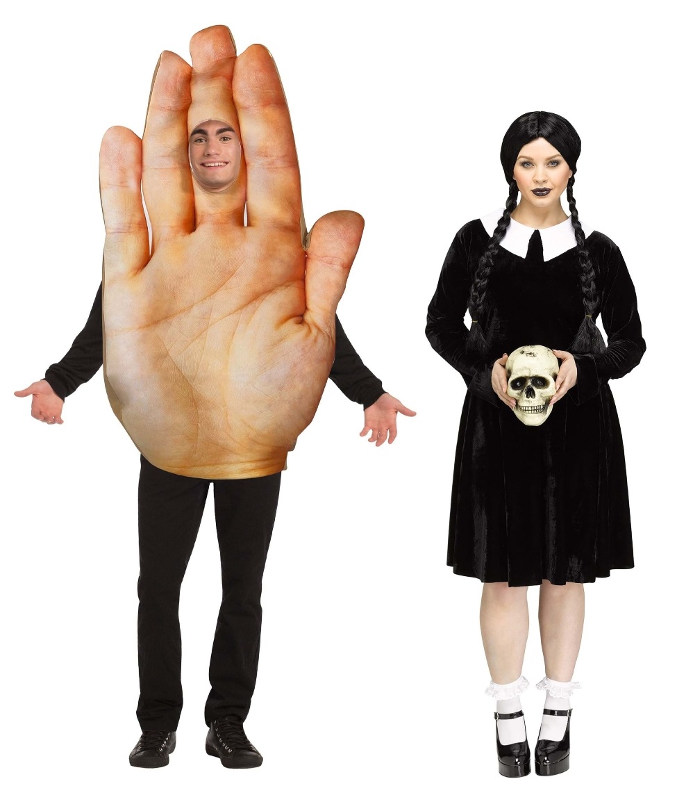 Thing and Wednesday Addams Costume