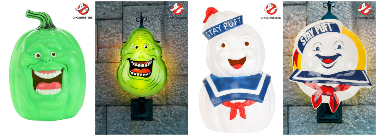 Ghostbusters Light-Up Slimer and Stay Puft Decor