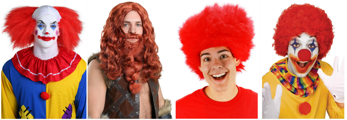 Men's Red Wigs