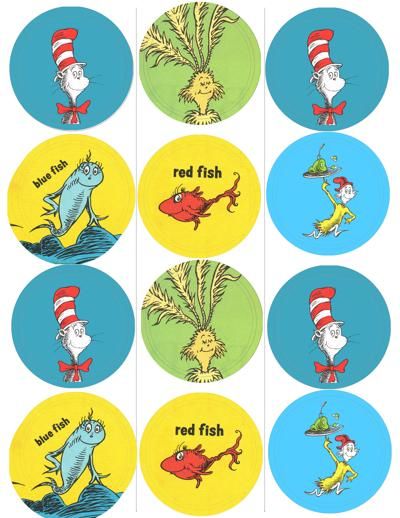 Dr. Seuss Cupcake Toppers