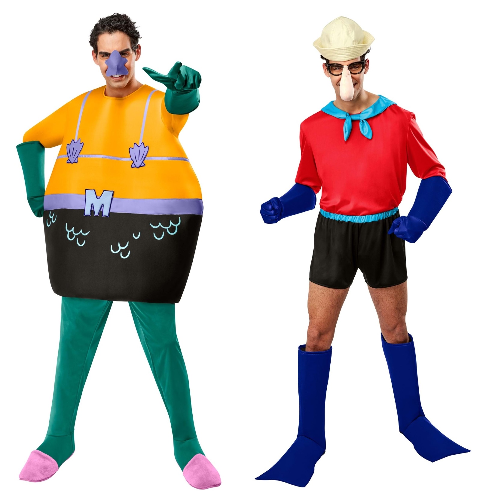 Mermaid Man and Barnacle Boy Costumes