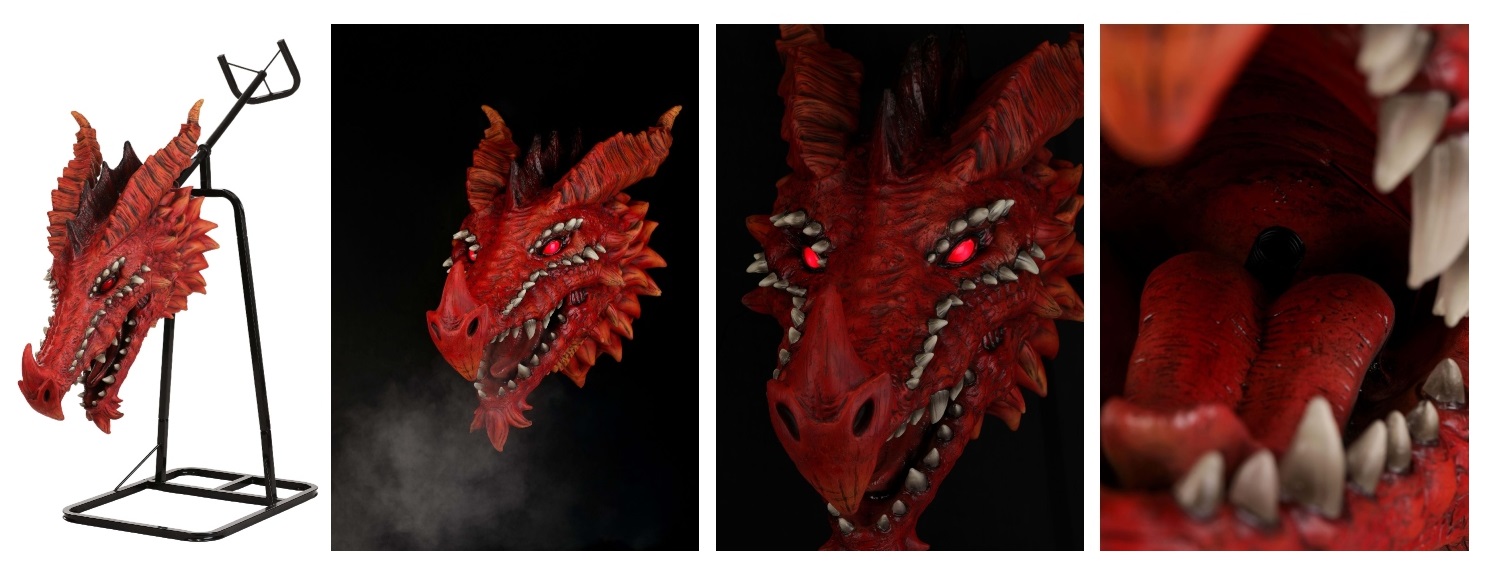 Dire Dragon's Head Actormatronic