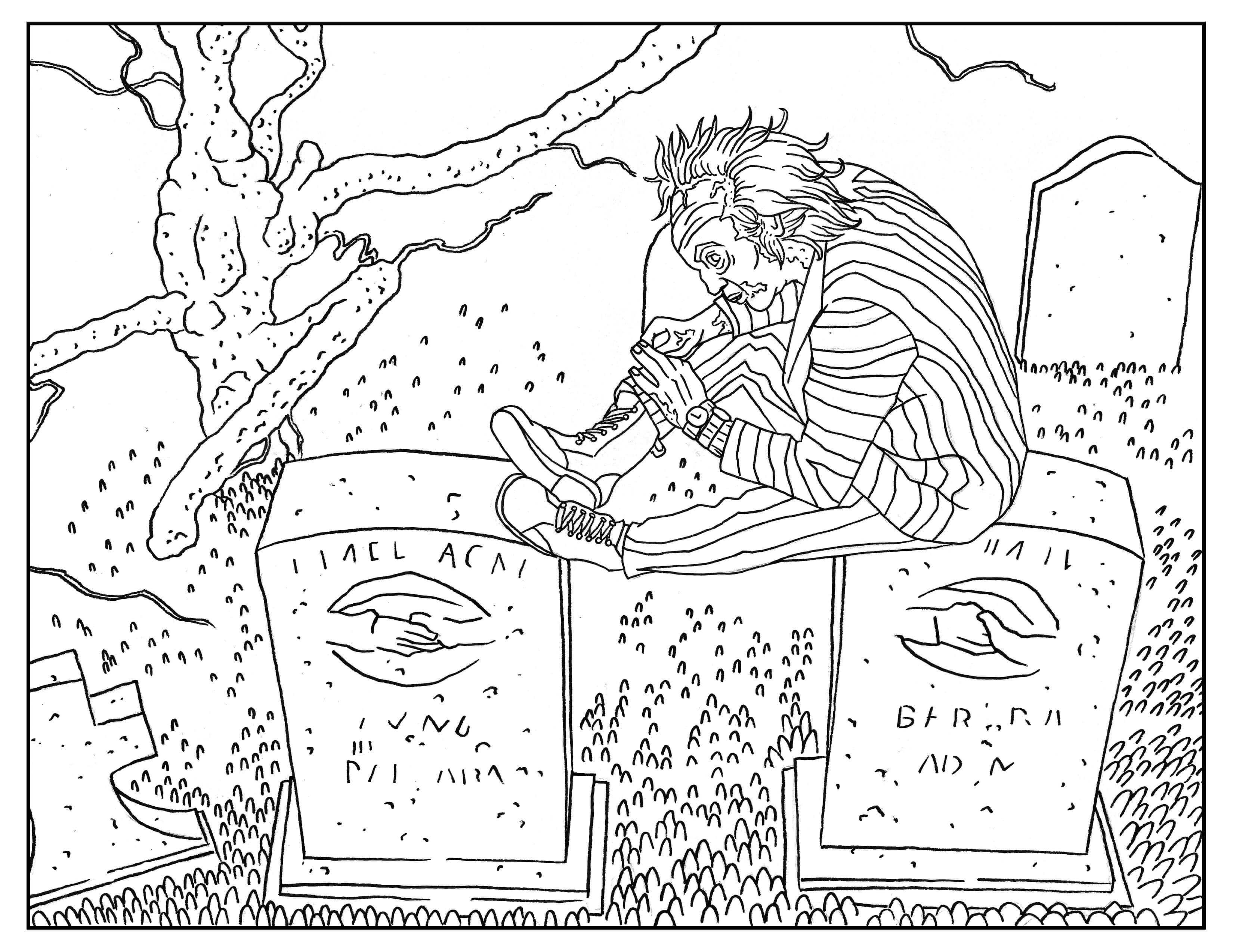 Beetlejuice Coloring Page Coloring Pages